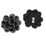 108855, BLING FABRIC FLOWER SHOE CLIPS