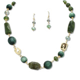 108861, AGATE SEMI PRECIOU STONE BEAED NECKLACE