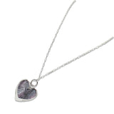 108863, GLITTER CELLULOID ACETATE HEART PENDANT TOGGLE NECKLACE