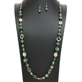 108871, SEMI PRECIOUS STONE BEADED LONG NECKLACE