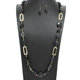 108872, AGATE SEMI PRECIOU STONE BEADED LONG NECKLACE