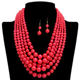 108885, MULTI STRAND LAYERED PEARL NECKLACE