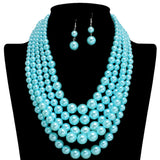 108885, MULTI STRAND LAYERED PEARL NECKLACE