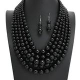 108885, MULTI STRAND LAYERED PEARL NECKLACE