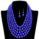 108885, MULTI STRAND LAYERED PEARL NECKLACE