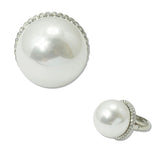108908, BIG PEARL CRYSTAL RHINESTONE ACCENT STRETCH RING