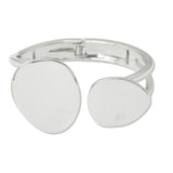 108909, GEOMETRIC ROUND METAL OPEN BANGLE BRACELET