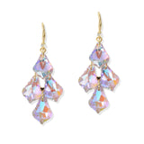 108923, CHANDELIER GLASS STONE DANGLE EARRING