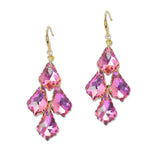 108923, CHANDELIER GLASS STONE DANGLE EARRING