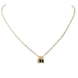 108926, DAINTY TRIPLE RECTANGLE CHARM NECKLACE
