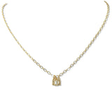 108926, DAINTY TRIPLE RECTANGLE CHARM NECKLACE