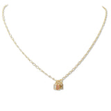 108926, DAINTY TRIPLE RECTANGLE CHARM NECKLACE
