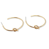 108950, KNOT ACCENT ROUND HOOP EARRING