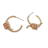 108951, ROPE TIE ROUND HOOP EARRING