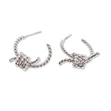 108951, ROPE TIE ROUND HOOP EARRING