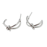 108952, KNOT ACCENT HOOP EARRING