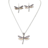 108965, VINTAGE DRAGONFLY PENDANT NECKLACE