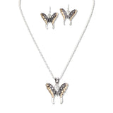 108966, VINTAGE BUTTERFLY PENDANT NECKLACE