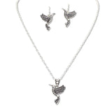 108967, VINTAGE HUMMINGBIRD PENDANT NECKLACE
