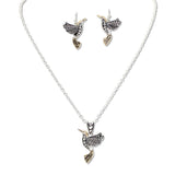 108967, VINTAGE HUMMINGBIRD PENDANT NECKLACE