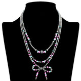 108972, 3 PIECE WESTERN LUCKY 8 BALL NAVAJO BEADED BOW NECKLACE
