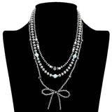 108973, 3 PIECE WESTERN LUCKY 8 BALL DICE NAVAJO BEADED BOW NECKLACE