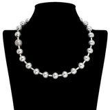 108974, WESTERN RHINESTONE ACCENT MAGNETIC CLOSURE BALL CHOKER NECKLACE