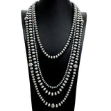 108981, WESTERN MULTI LAYERED NAVAJO BEADED LONG NECKLACE