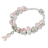 108988, HOPE HEART PINK RIBBON CHARM BRACELET