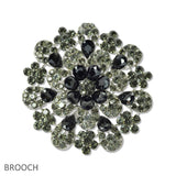 109012, BLING RHINESTONE FLOWER BROOCH PIN