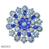 109012, BLING RHINESTONE FLOWER BROOCH PIN