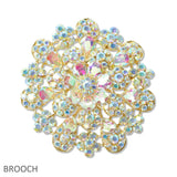 109012, BLING RHINESTONE FLOWER BROOCH PIN
