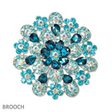 109012, BLING RHINESTONE FLOWER BROOCH PIN