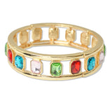 109016, GEOMETRIC RHINESTONE ACCENT STRETCH BRACELET