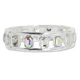 109016, GEOMETRIC RHINESTONE ACCENT STRETCH BRACELET
