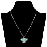 109038, WESTERN COW HEAD PENDANT NECKLACE