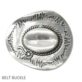 109043, WESTERN COWBOY HAT BELT BUCKLE