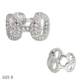 109054, 14K GOLD PLATED PAVE CUBIC ZIRCONIA ACCENT DESIGNER INSPIRED RING