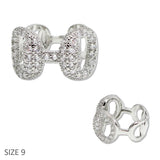 109054, 14K GOLD PLATED PAVE CUBIC ZIRCONIA ACCENT DESIGNER INSPIRED RING