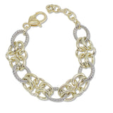 109061, 14K GOLD PLATED DESIGNER INSPIRED CHAIN BRACELET