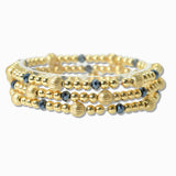 109066, BALL GLASS BEADED MULTI LAYERED STRETCH BRACELET