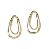 109081, TEARDROP GEOMETRIC METAL POST EARRING
