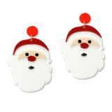 109083, OVERSIZED CHRISTMAS SANTA CLAUS ACRYLIC DANGLE EARRING