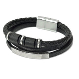 109087, MENS BRACELET COLLECTION MULTI LAYERED LEATHER BRACELET