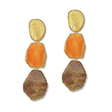 109090, GEOMETRIC GLITTER CELLULOID ACETATE DROP DANGLE EARRING