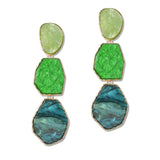 109090, GEOMETRIC GLITTER CELLULOID ACETATE DROP DANGLE EARRING