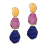 109090, GEOMETRIC GLITTER CELLULOID ACETATE DROP DANGLE EARRING