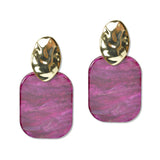 109091, ROUNDED RECTANGLE GLITTER POST EARRING