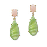 109092, OVAL TEARDROP GLITTER CELLULOID ACEATE DANGLE EARRING