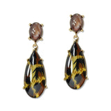 109093, OVAL TEARDROP GLITTER CELLULOID ACEATE DANGLE EARRING